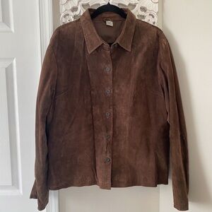 Leather Jacket Women's VTG Rich Brown 90s Y2K Classic Grunge Hippie Gypsy XL